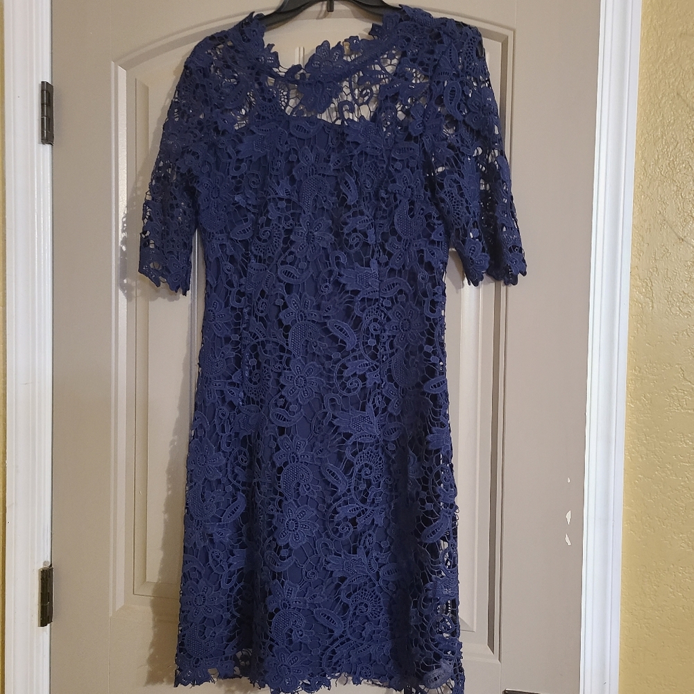 Navy blue lace dress
